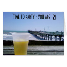 TIME TO PARTY - YOU ARE  21 GREETING CARDS