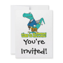 time to retire old working dinosaur invite