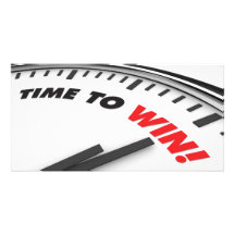 Time To Win Customized Photo Card