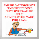 TIME travel joke Posters
