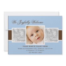 Times 3 Birth Announcement (Blue)