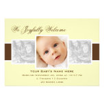 Times 3 Birth Announcement (Yellow)
