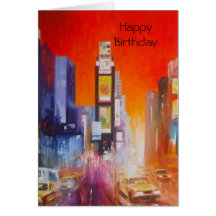 Times Square America Happy Birthday Card