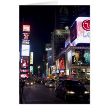 Times Square at night in Manhattan, New York Card