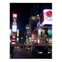 Times Square at night in Manhattan, New York Postcard
