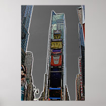 Times Square cartoon style sort of Poster