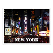 times square lights post card