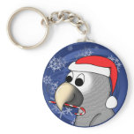 Timneh African Grey Christmas Keychain