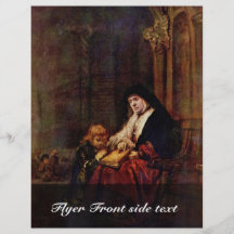 Timothy And His Grandmother By Rembrandt Harmensz. Personalized Flyer