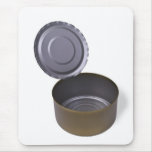 tin can, open and empty mousepads