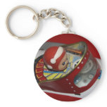 Tin Toy Space/Rocket Ship Key Chain keychains