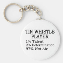 Tin Whistle Player Hot Air Key Chain