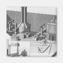 Tin workshop, engraved by Benard, Robert Refrigerator Magnet