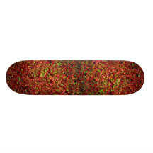 Tinfoil, lit by colour lamps skate boards