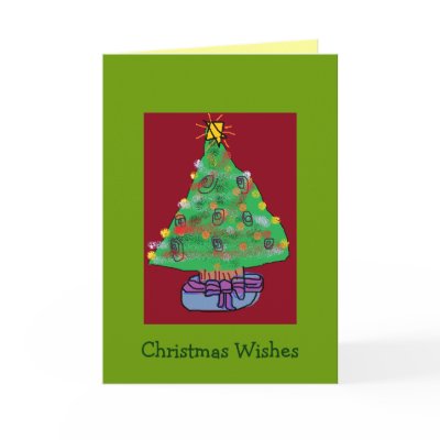 Tinsel Tree Christmas Card