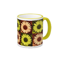 Tinted Yellow and Orange Sunflower Mug