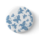 Tiny Blue Butterflies buttons