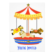 Tiny Carousel Personalised Invitations