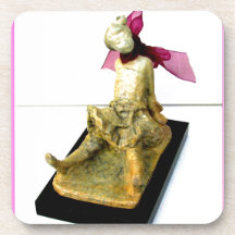 "Tiny Dancer: bronze sculpture Coasters