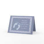 Tiny Feet Blue Greeting Card
