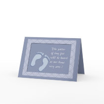 Tiny Feet Blue Greeting Card