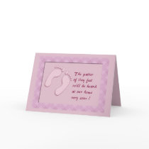 Tiny Feet Pink Greeting Card