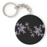 Tiny Fractal Art Flowers Keychain