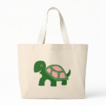 Tiny Girl Turtle Applique Canvas Bags
