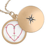 Tiny Hearts Heart-Shaped Rosary Necklace