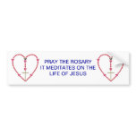 Tiny hearts Rosary Bumper Stickers