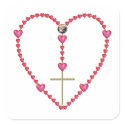 Tiny hearts Rosary stickers