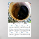 Tiny Kitten in Rusty Pail  2011 wall  calendar posters
