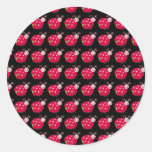 Tiny Lady Bugs Round Stickers