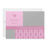 Tiny Pink Baby Prints Birth Announcement invitations