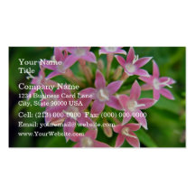 Tiny pink blossoms business card templates