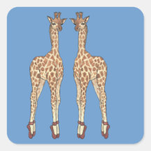 tip toe giraffe sticker