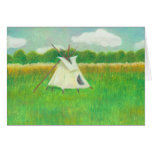 Tipi teepee central Minnesota landscape drawing cards