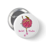 Tippy Toes Ballerina customizable Button