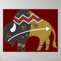 Tirbal Southwest Buffalo Poster Print