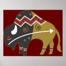 Tirbal Southwest Buffalo Poster Print
