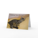 Tired Cat Birthday Card