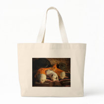 Tired Cowboy Puppies Canvas Bag