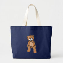 Tired Teddy Bear Canvas Bags