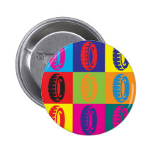 Tires Pop Art Pins