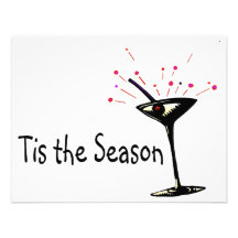 Tis The Season Martini Custom Announcements