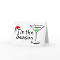 Tis The Season Martini Drink Christmas cards