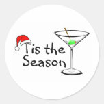 Tis The Season Martini Drink Christmas Stickers