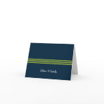 Tisbury - Navy and Green - Blank Note Card