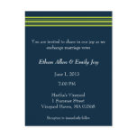 Tisbury - Navy and Green - Wedding Invitation