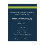 Tisbury - Navy Green White - Wedding Invitation